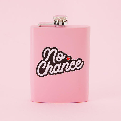 No Chance Hip Flask - Light Pink