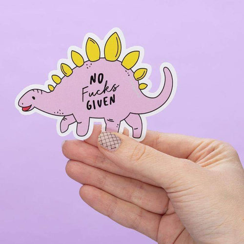 Punky Pins No Fucks Given Dinosaur Large Vinyl Sticker