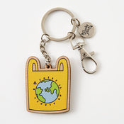 Punky Pins No Planet B Wooden Eco Keyring