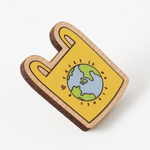 No Planet B Wooden Eco Pin