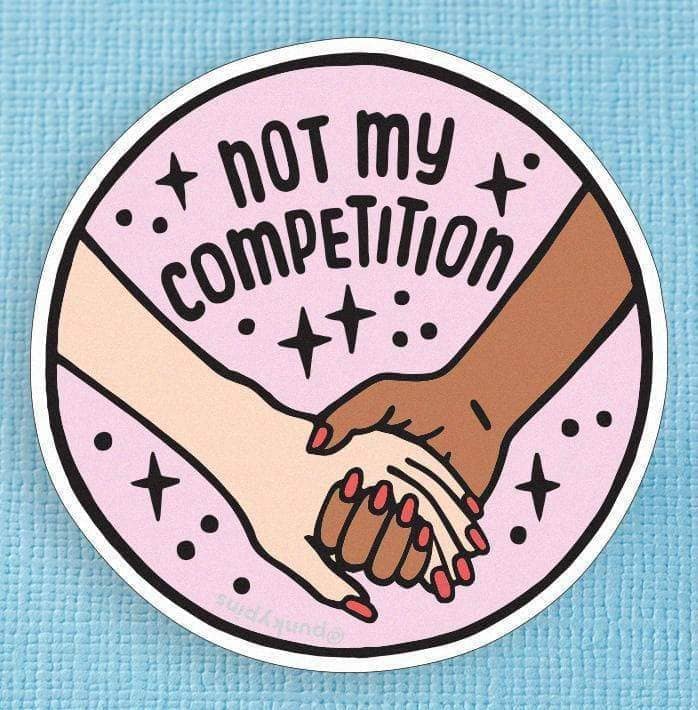 Punky Pins Not My Competition Large Vinyl Sticker