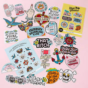 Punky Pins Old School Tattoo A5 Vinyl Sticker Sheet