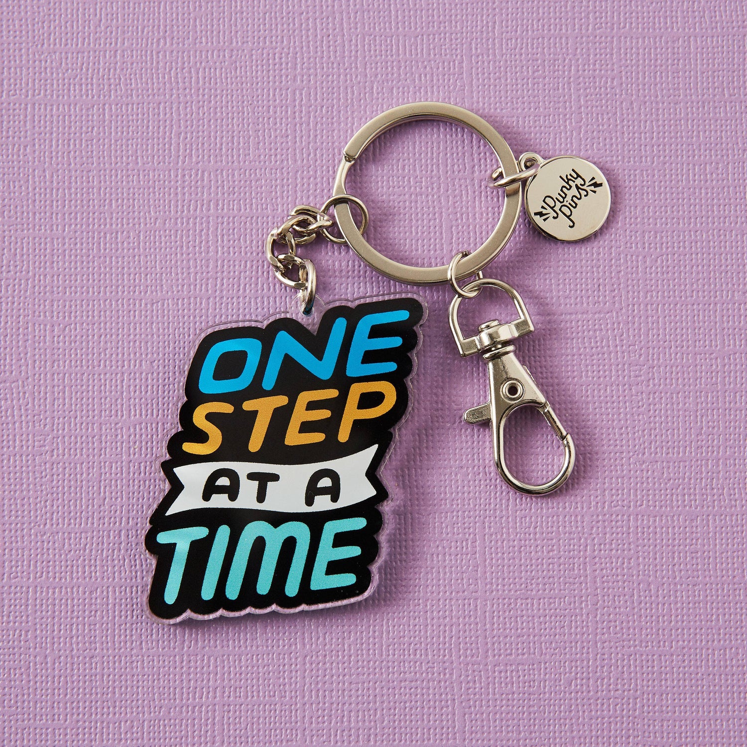 Punky Pins One Step At A time Acrylic Keyring