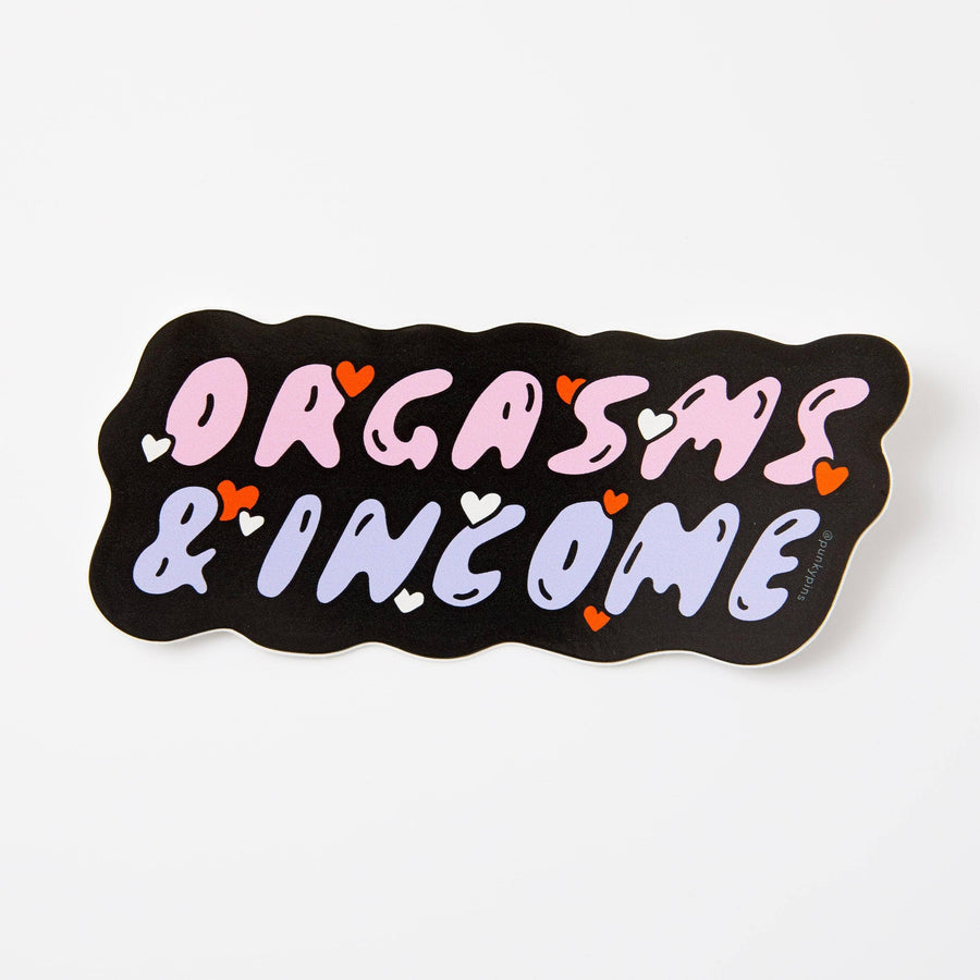 Punky Pins Org**ms & Income Vinyl Sticker