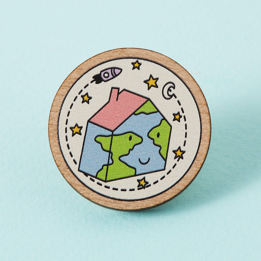 Punky Pins Our Home Wooden Eco Pin