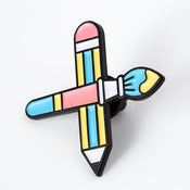 Punky Pins Paintbrush & Pencil Enamel Pin