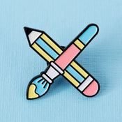 Punky Pins Paintbrush & Pencil Enamel Pin