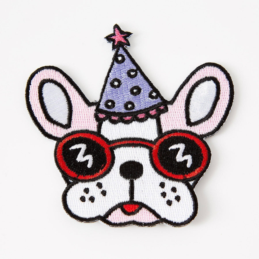 Punky Pins Party Pooch Iron On Patch