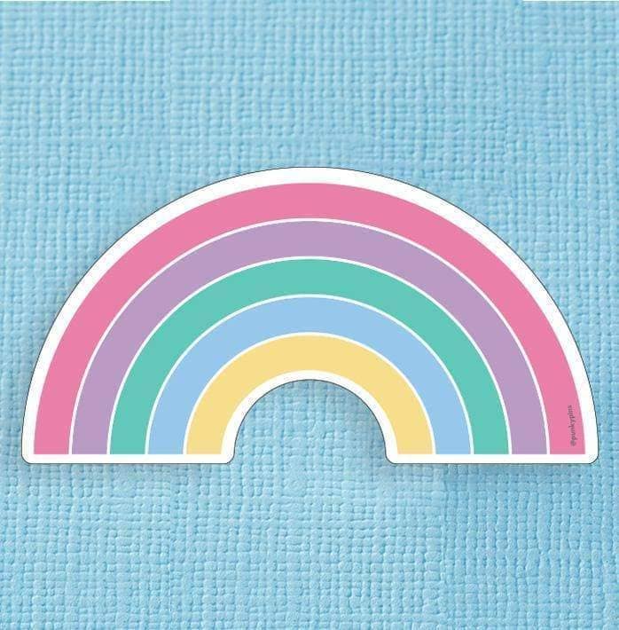 Punky Pins Pastel Rainbow Large Vinyl Sticker