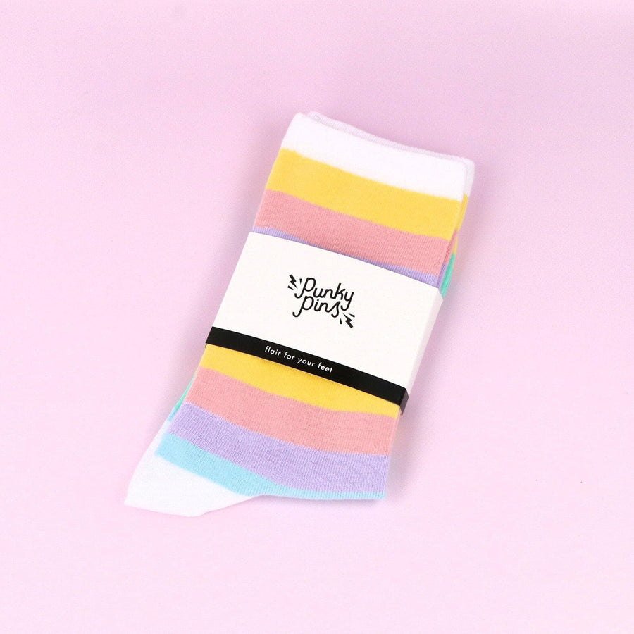 Punky Pins Pastel Stripe Socks