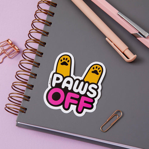 Paws Off Soft Vinyl Sticker