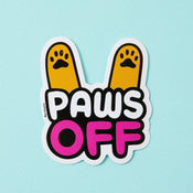 Punky Pins Paws Off Soft Vinyl Sticker