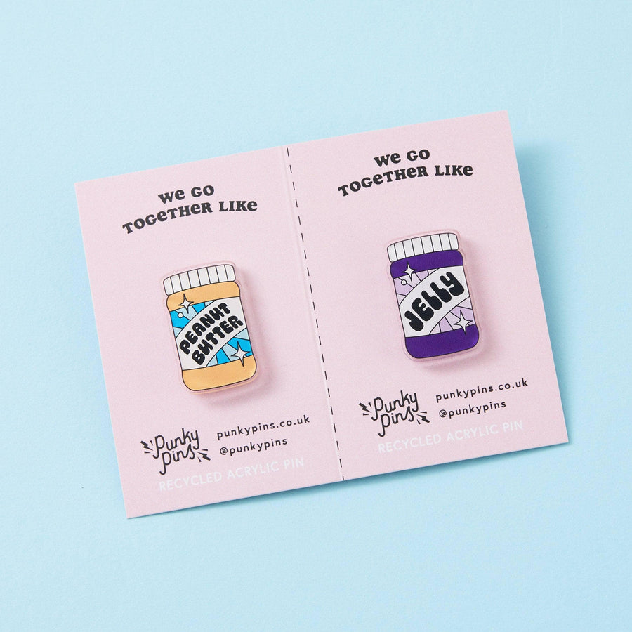 Punky Pins Peanut Butter & Jelly Acrylic Pin Pair