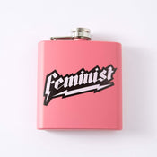 Pink Feminist Hip Flask