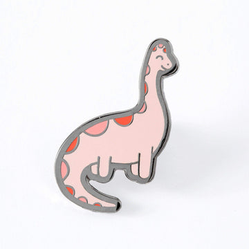 Pink Kawaii Dinosaur Enamel Pin
