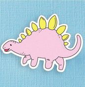 Punky Pins Pink Stegosaurus Dinosaur Large Vinyl Sticker