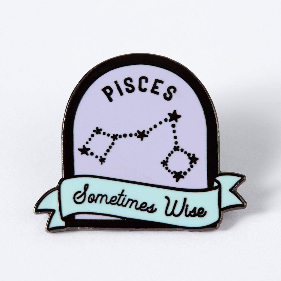 Punky Pins Pisces Purple and Blue Starsign Enamel Pin