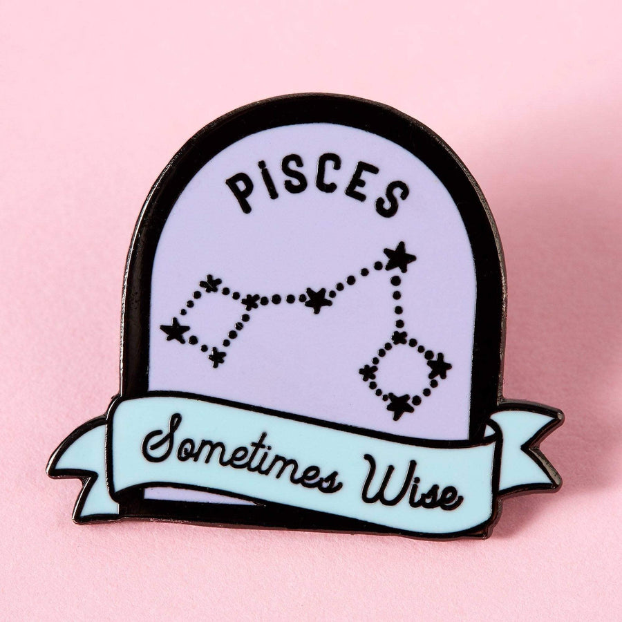 Punky Pins Pisces Purple and Blue Starsign Enamel Pin