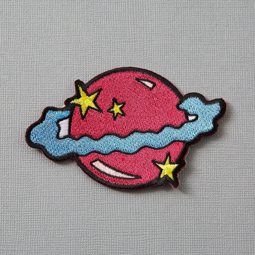 Planet Pink Iron On Patch