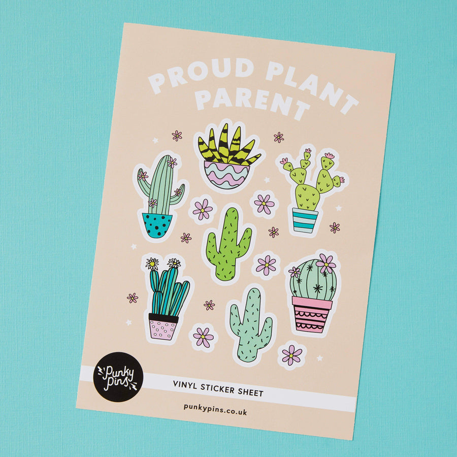 Punky Pins Plant Parent Vinyl Sticker Sheet