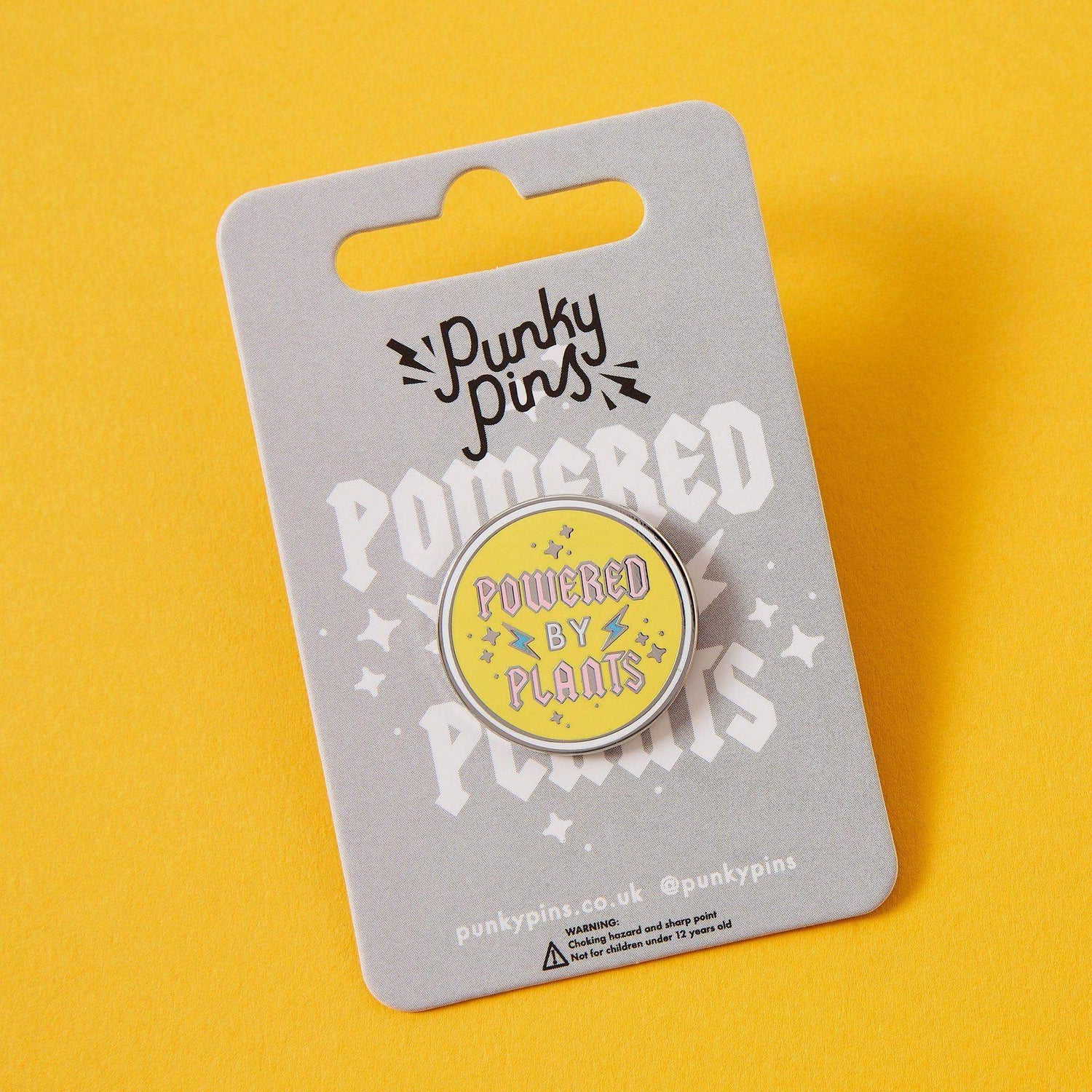 Punky Pins Powered by Plants Enamel Pin