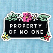 Punky Pins Property of No One Die Cut Vinyl Sticker