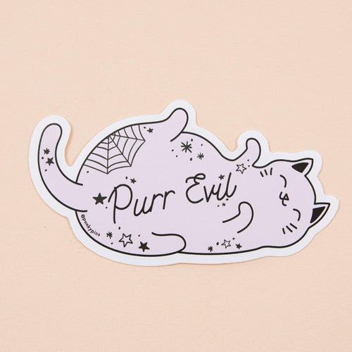 Purr Evil Cat Vinyl Sticker