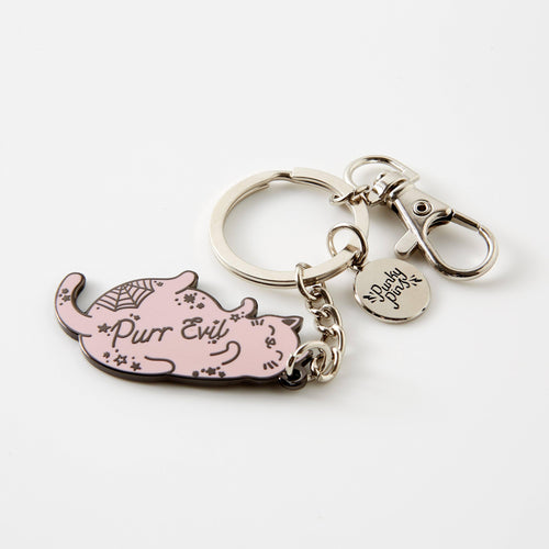 Punky Pins Purr Evil Hard Enamel Keyring