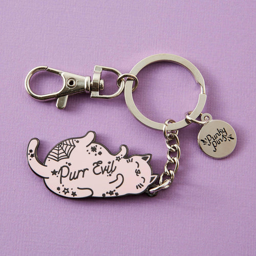 Purr Evil Hard Enamel Keyring