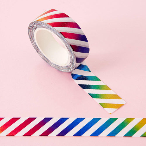 Rainbow Foil Print Washi Tape