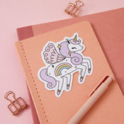 Punky Pins Rainbow Unicorn Vinyl Sticker