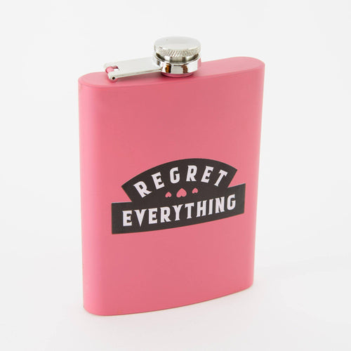 Punky Pins Regret Everything Hip Flask - Pink