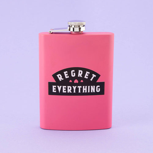 Regret Everything Hip Flask - Pink