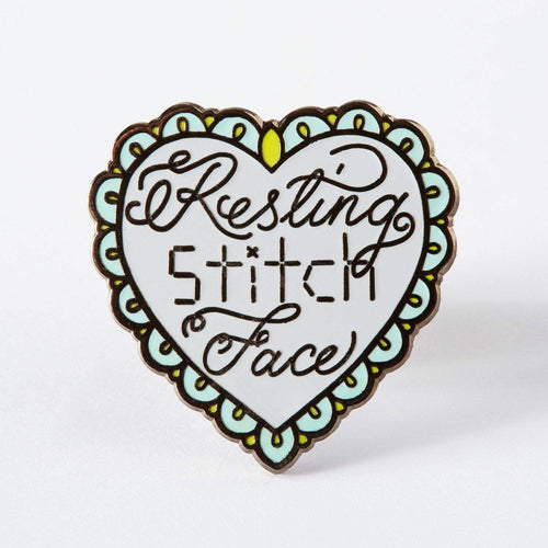 Punky Pins Resting Stitch Face Enamel Pin