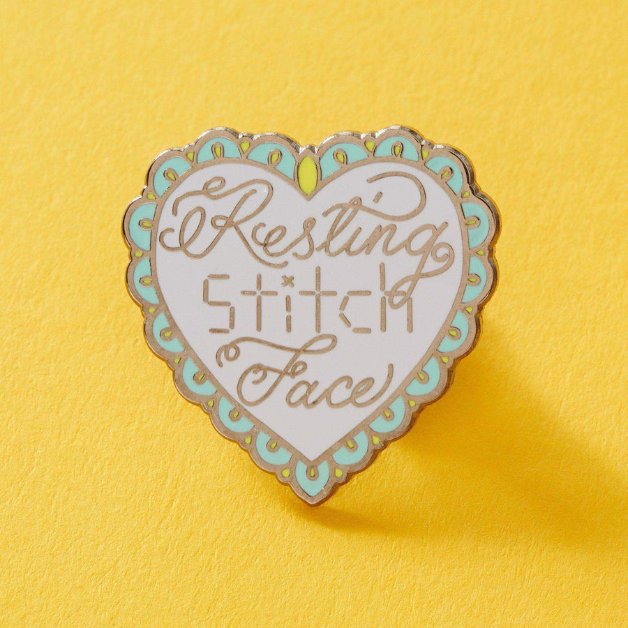 Punky Pins Resting Stitch Face Enamel Pin