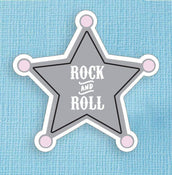 Rock and Roll Badge Large Vinyl Sticker