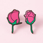 Punky Pins Rose Pair Of Enamel Pins