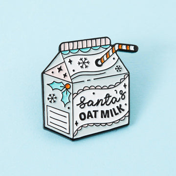 Punky Pins Santa's Oat Milk Enamel Pin