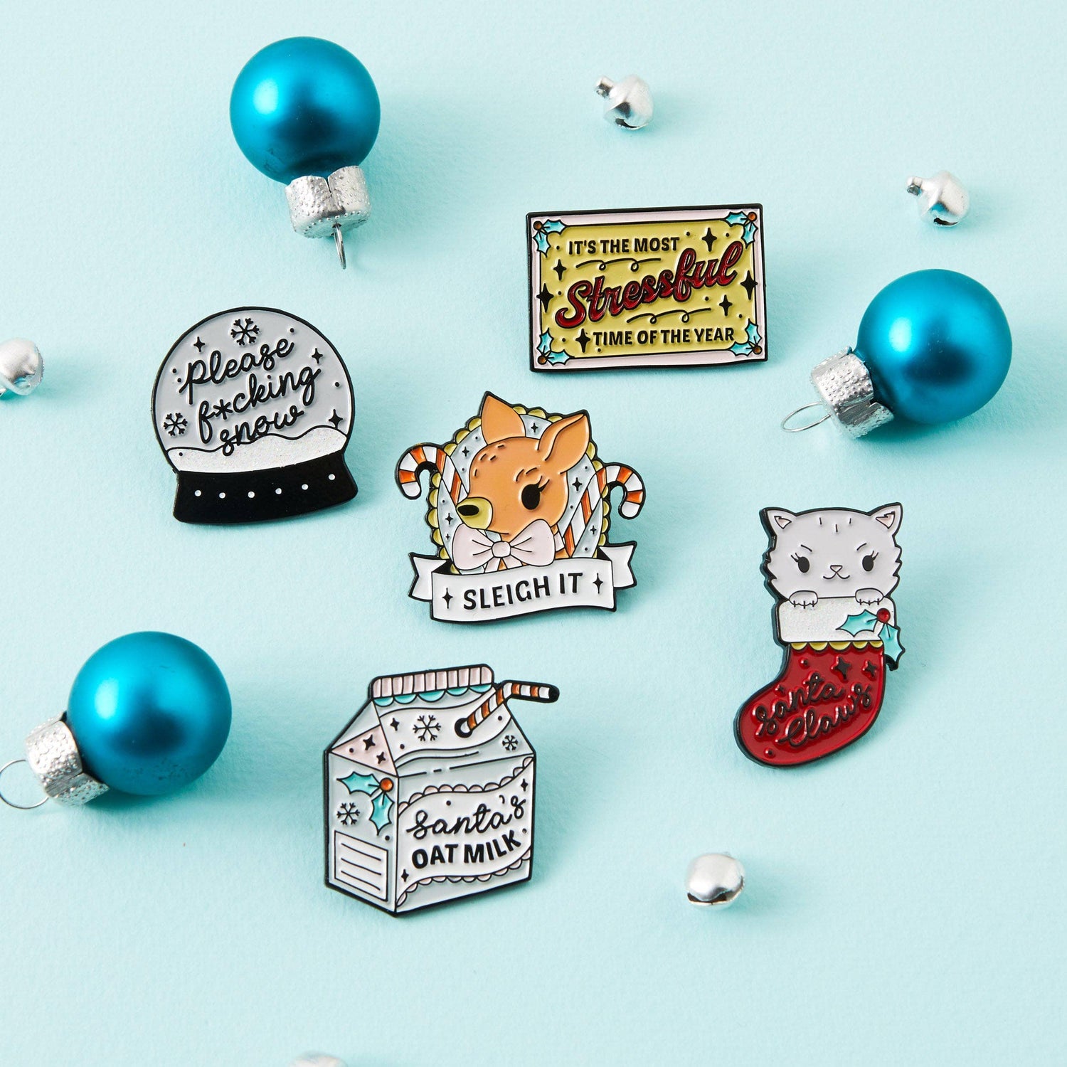 Punky Pins Santa's Oat Milk Enamel Pin