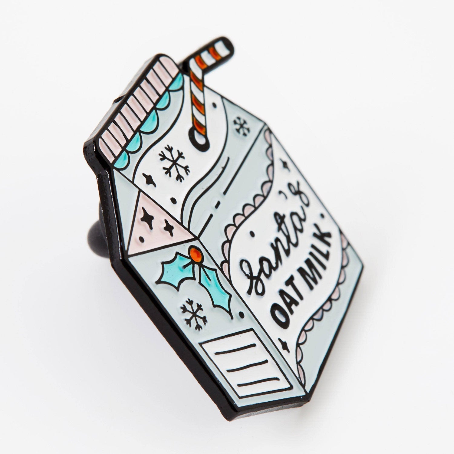 Punky Pins Santa's Oat Milk Enamel Pin