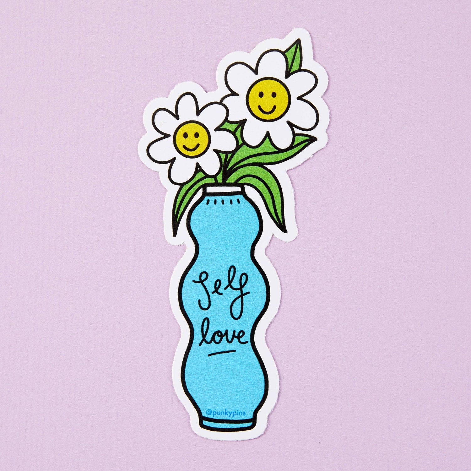 Punky Pins Self Love Flowers Vinyl Sticker