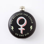 Punky Pins She Believed She Could So She Did Hip Flask