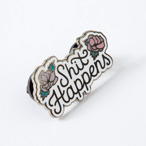 Punky Pins Shit Happens Enamel Pin