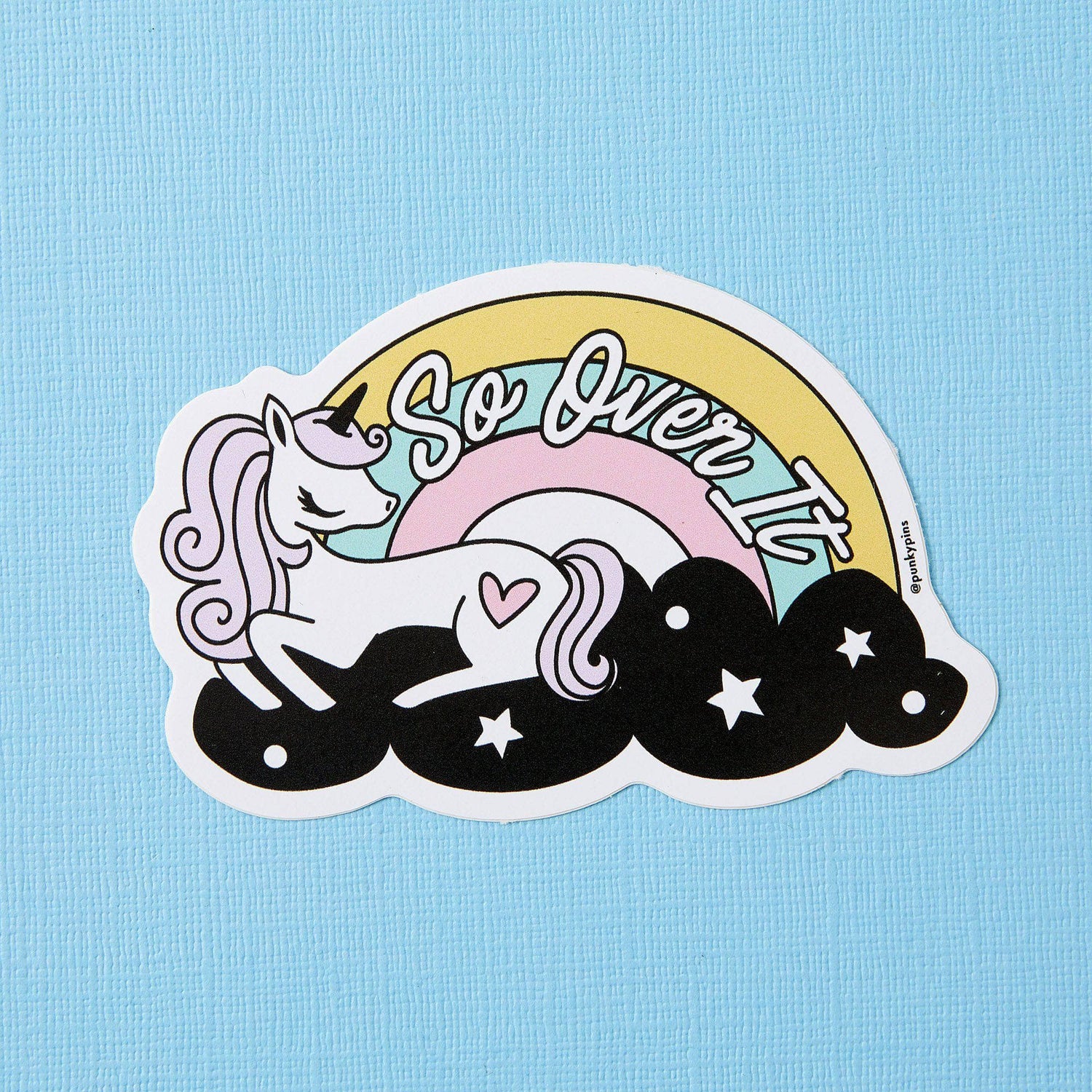 Punky Pins So Over It Unicorn Vinyl Sticker