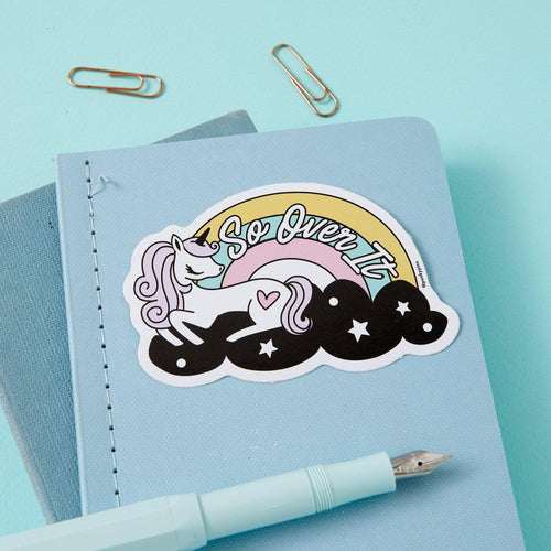 Punky Pins So Over It Unicorn Vinyl Sticker