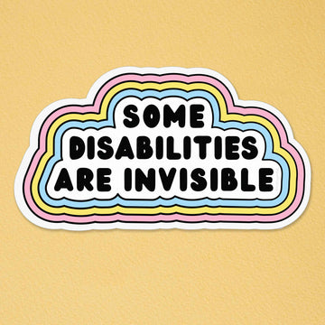 Punky Pins Some Disabilities Are Invisible Vinyl Sticker