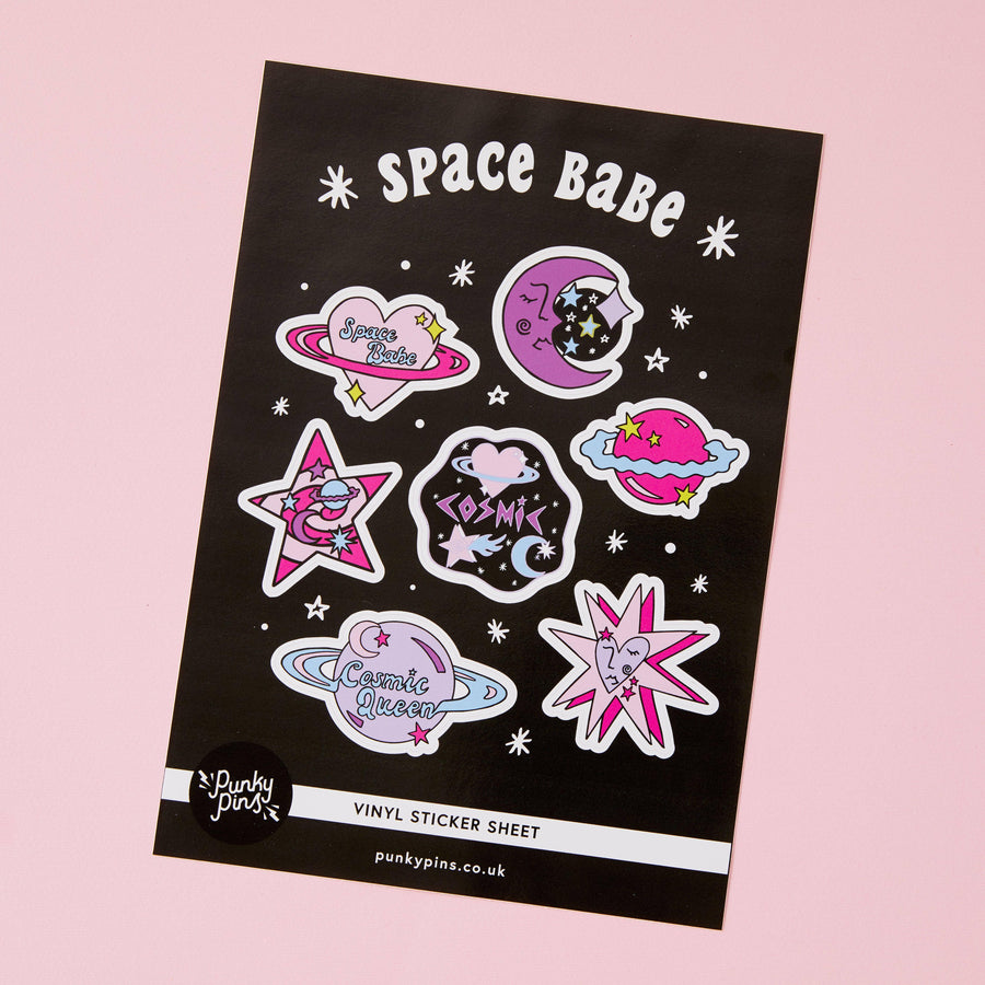 Punky Pins Space Babe Vinyl Sticker Sheet