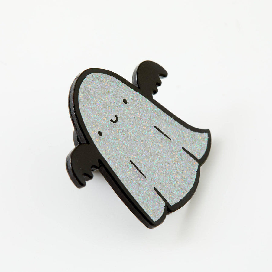 Punky Pins Sparkle Ghost Enamel Pin