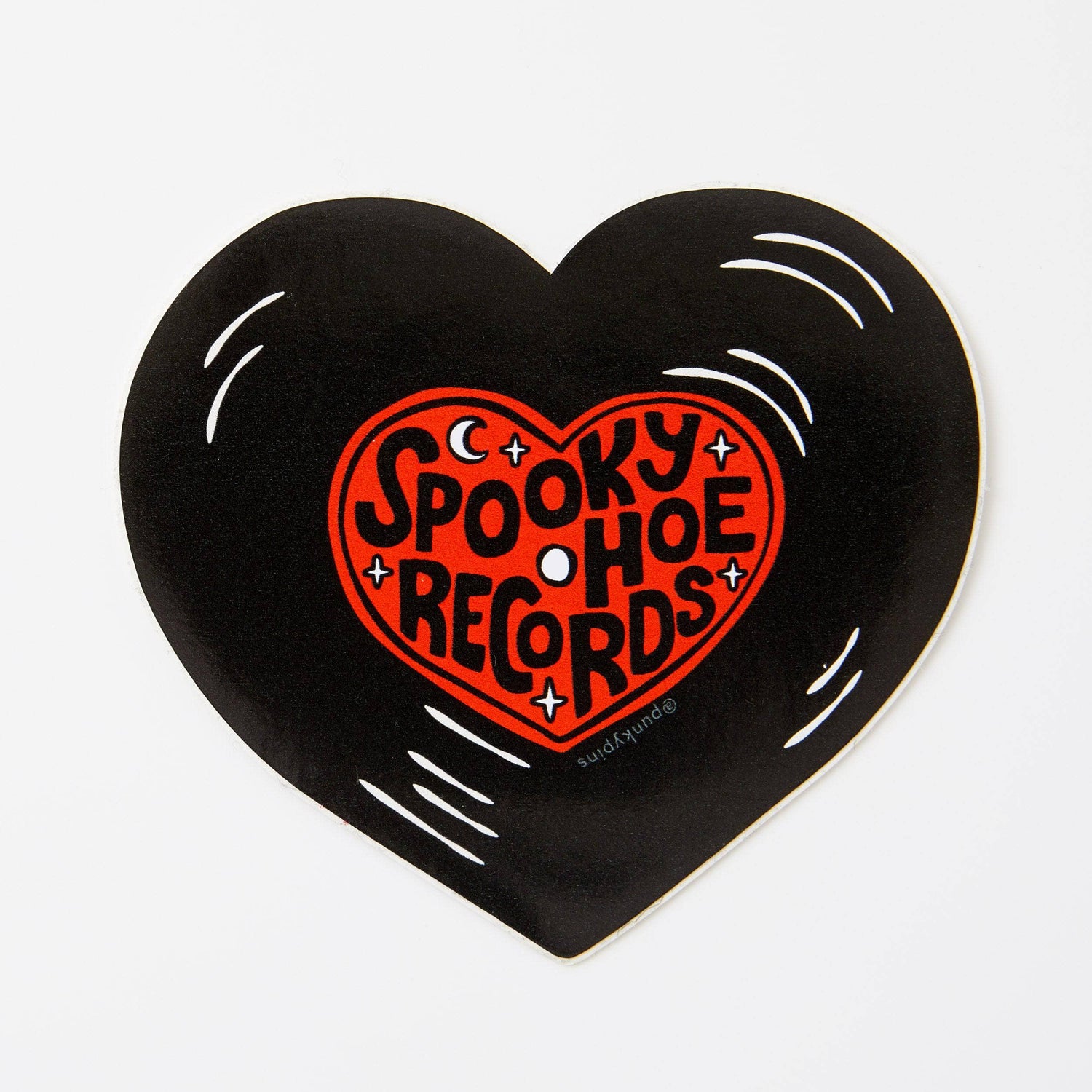 Punky Pins Spooky Hoe Records Vinyl Sticker