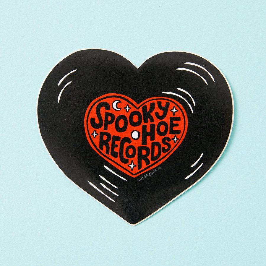 Punky Pins Spooky Hoe Records Vinyl Sticker